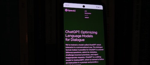 ChatGPT displayed on mobile phone screen