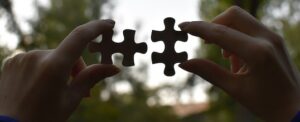 Puzzle pieces representing a perfect fit for college