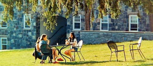 summer program students on campus
