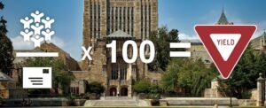 graphic illustrating college yield rate